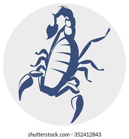 Scorpion, vector image for the tattoo, symbol or logo