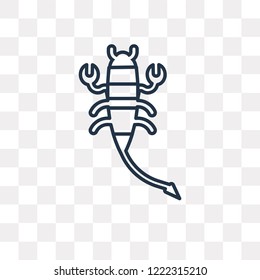 Scorpion vector outline icon isolated on transparent background, high quality linear Scorpion transparency concept can be used web and mobile