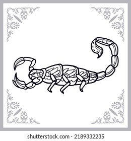 Scorpion zentangle arts isolated on white background