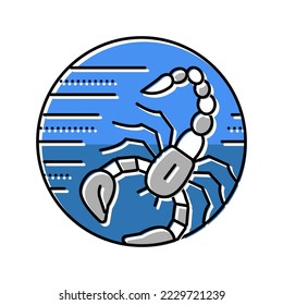 scorpion zodiac color icon vector. scorpion zodiac sign. isolated symbol illustration