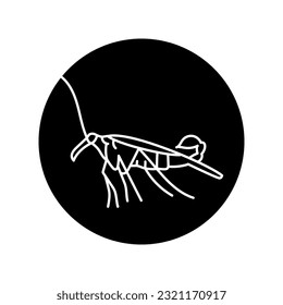 Scorpionfly black line icon. Pictogram for web page, mobile app, promo.