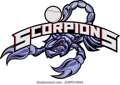 Scorpions Baseball Team Logo Layout