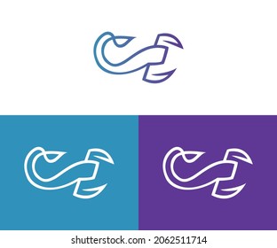 ilustración vectorial del logotipo de dibujo de escorpiones