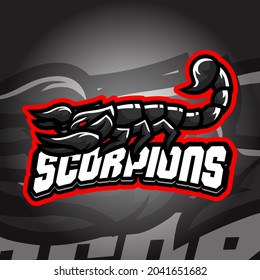 Scorpions Esport logo. Suitable for team logo or esport logo and mascot logo, or tshirt design.