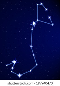 Scorpius constellation on the starry sky