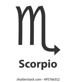 Scorpius, scorpion zodiac sign. Vector Illustration, icon