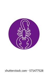 scorpius zodiac icon, Vector