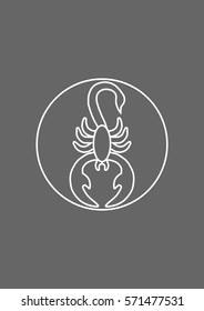scorpius zodiac icon, Vector