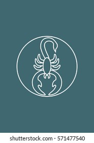 scorpius zodiac icon, Vector