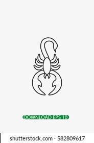 Scorpius zodiac icon, Vector