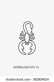 Scorpius zodiac icon, Vector