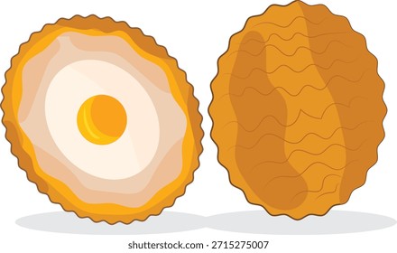 Ovo uísque revestido de migalhas de pão.