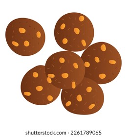 Scotch Eggs dekoratives Design-Element für Website, Präsentation, Flyer, Broschüre, Druck, Anwendung. Illustrationsstil