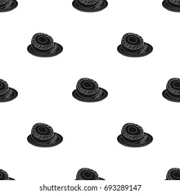 Scotch eggs icon in black style isolated on white background. Scotland country symbol stock vector illustration.
