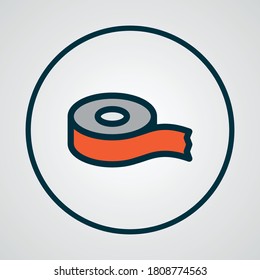 Scotch icon colored line symbol. Premium quality isolated adhesive element in trendy style.