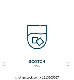 scotch outline vector icon. simple element illustration. scotch outline icon from editable food concept. can be used for web and mobile
