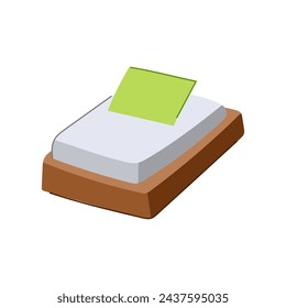 scotch post it dispenser cartoon. roller packing, box ncov, adhesive glue scotch post it dispenser sign. isolated symbol vector illustration