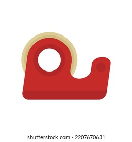 Scotch tape icon. Flat illustration of scotch tape vector icon isolated on white background