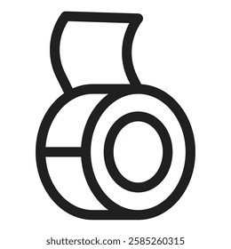 Scotch tape icon Isolated flat vector in outline