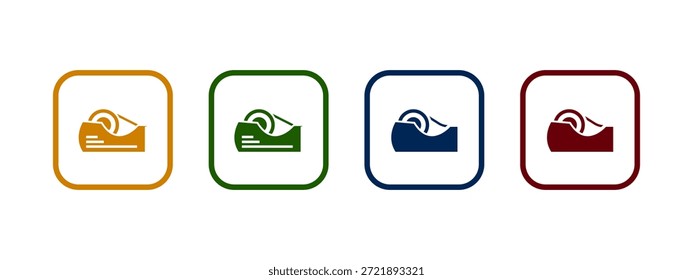 Ilustración vectorial de icono de cinta escocesa. icono de cinta escocesa en diseño de color diferente.