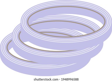 Scotch tape, illustration, vector on white background.