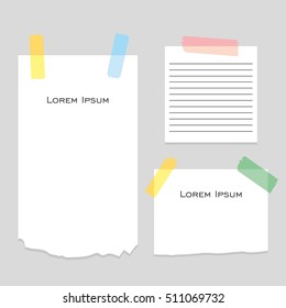 scotch tape pieces set. Vector Illustration