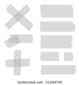 scotch tape pieces set. Vector Illustration