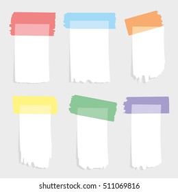 scotch tape pieces set. Vector Illustration