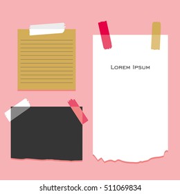 scotch tape pieces set. Vector Illustration