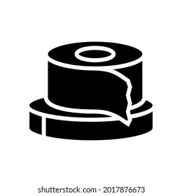 scotch tape resin art glyph icon vector. scotch tape resin art sign. isolated contour symbol black illustration