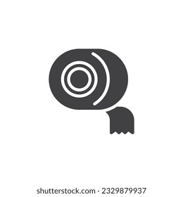Scotch tape roll vector icon. filled flat sign for mobile concept and web design. Adhesive tape glyph icon. Symbol, logo illustration. Vector graphics