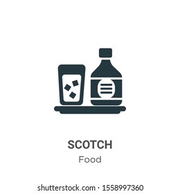 Scotch vector icon on white background. Flat vector scotch icon symbol sign from modern food collection for mobile concept and web apps design.