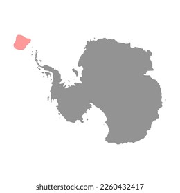 Scotia Sea on the world map. Vector illustration.