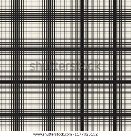 Scotish traditional repetitive lines table vector element. Monochrome classic scotland seamless pattern.
