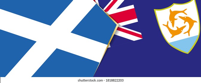 Banderas de Escocia y Anguila, dos banderas vectoriales símbolo de relación o enfrentamiento.