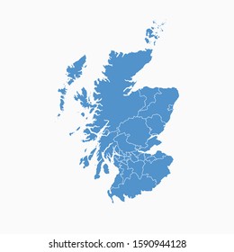 Scotland Blue Map On White Background Scotland Modern Icon Map Scotland Simple Vector illustration EPS10