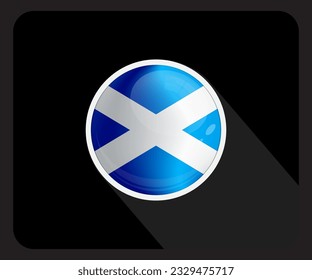 Icono de la bandera del Orgullo Glossy Círculo de Escocia

