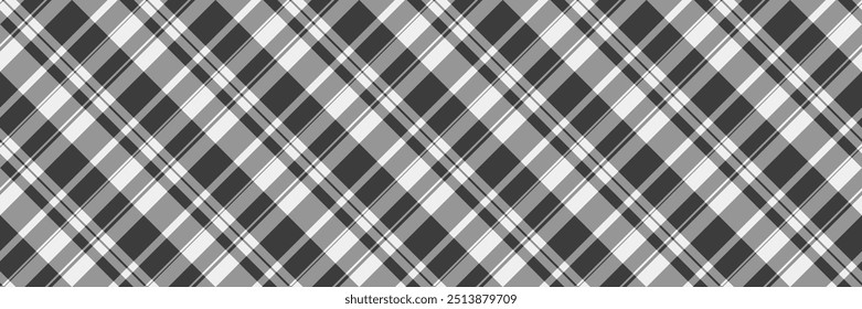 Scotland fabric check plaid, wool pattern background vector. Garment seamless textile tartan texture in vintage gray and grey colors palette.