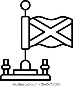 Design de ícone de estilo preenchido na Escócia
