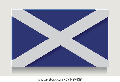 Scotland flag as art object.Vector illustration.