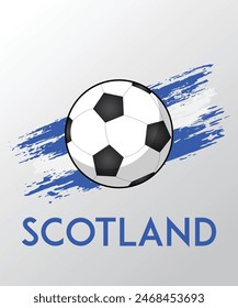 Scotland Flag with Brush Effect for Soccer Theme