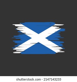 Scotland Flag Brush Strokes. National Flag