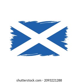 Scotland flag brush strokes painted 