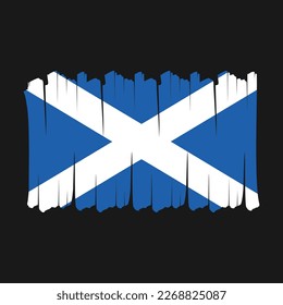 Scotland Flag Brush Vector Design