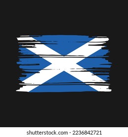 Schottland-Flagge - Vektorgrafik mit Pinselspitze
