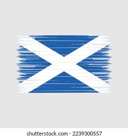 Ilustración del vector de pincel de bandera de Escocia