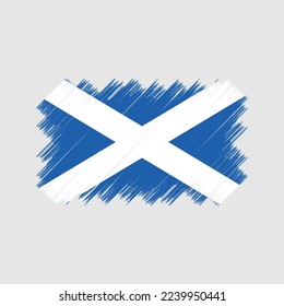 Scotland Flag Brush Vector Illustration