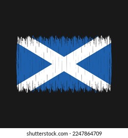 Ilustración del vector de pincel de bandera de Escocia