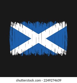 Ilustración del vector de pincel de bandera de Escocia