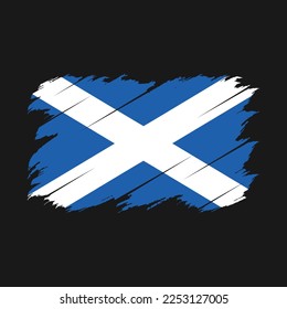 Ilustración del vector de pincel de bandera de Escocia